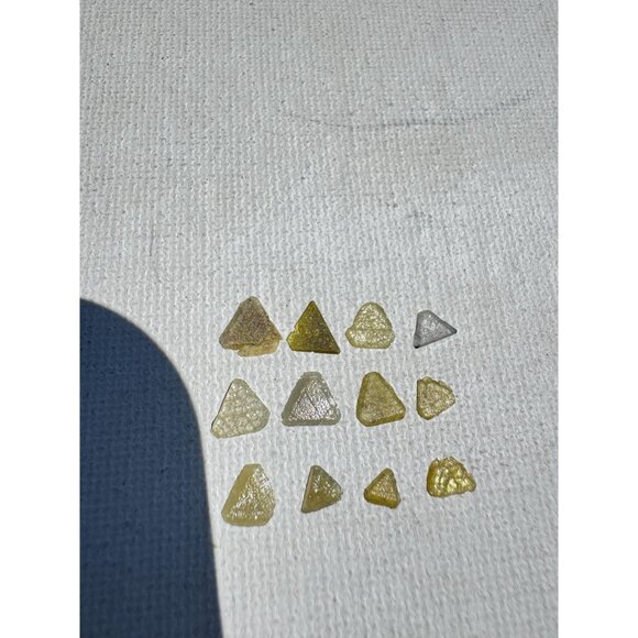 Diamond Crystals Lot of 12 - Raw Uncut Trigon Triangle Natural Specimen Rough - Picture 10 of 10